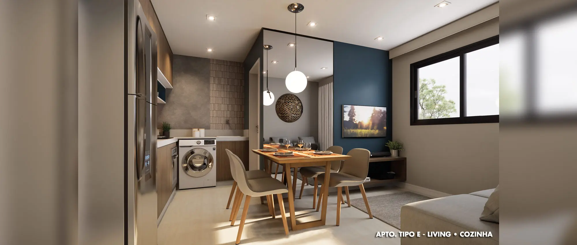 Apto. Tipo E - Living • Cozinha