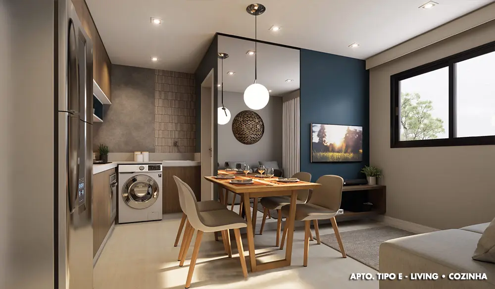Apto. Tipo E - Living • Cozinha
